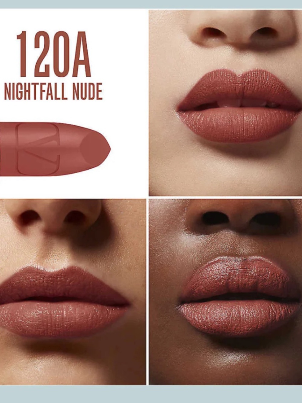 Valentino 120A Nightfall Nude matte lipstick